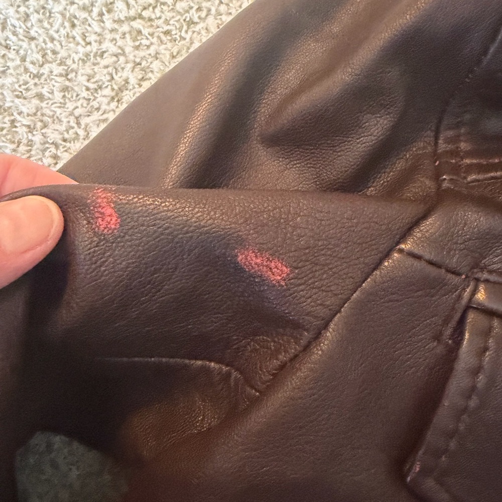 Men's Brown Leather bomber Jacket - Picture 4 of 6